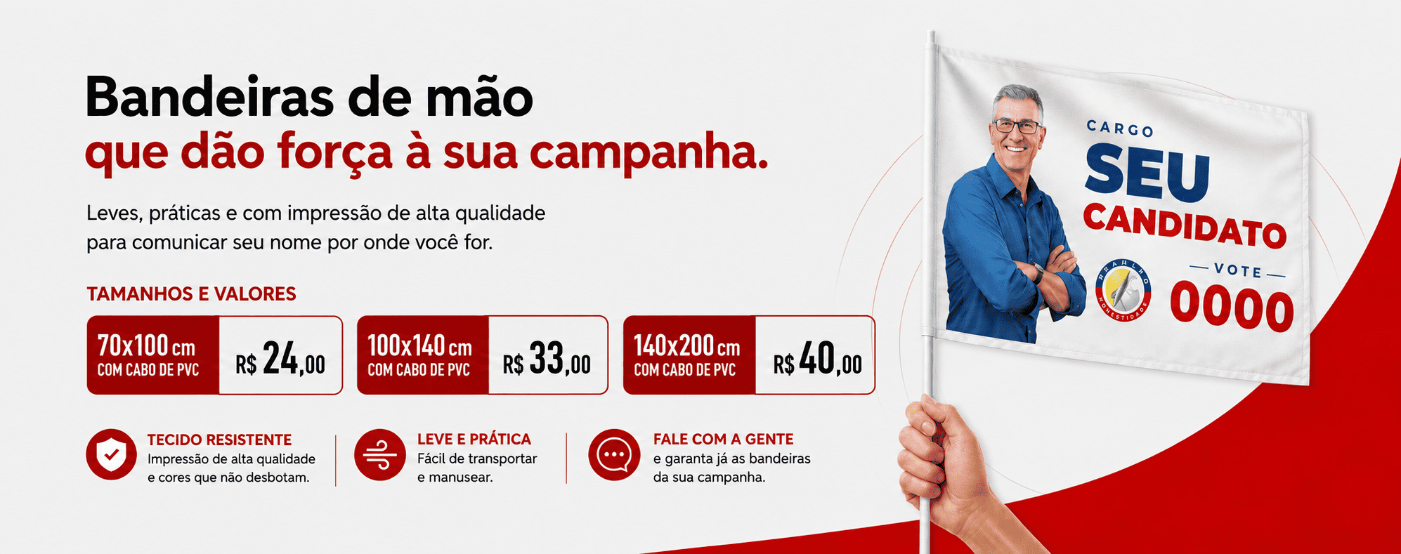 Bandeira para campanha politica